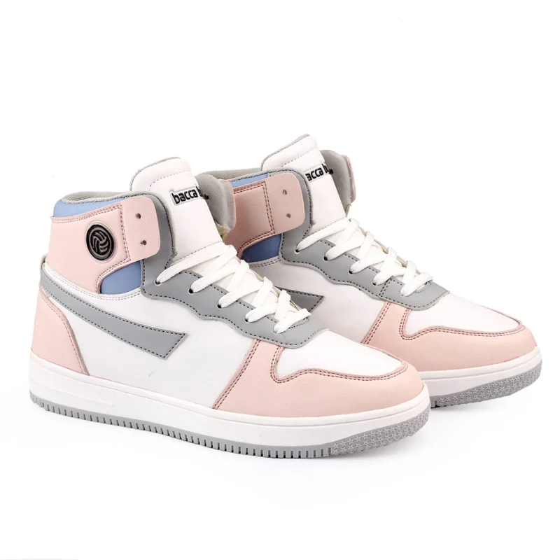 Bacca Bucci Pink Femme High-Top Harmony Sneakers for Women | Best Price UAE